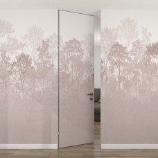 Дверь межкомнатная скрытая Бизнес Парк обратного открывания INVISIBLE 60 под покраску, алюминиевая кромка с 3-х сторон
