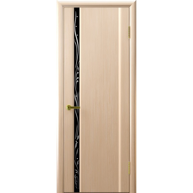 Ульяновская дверь Трава-1 белёный дуб