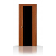Дверь СитиДорс модель Циркон-3 цвет Анегри темный триплекс чёрный