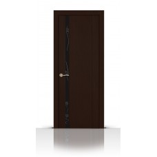 Дверь СитиДорс модель Бриллиант-1 цвет Венге триплекс чёрный