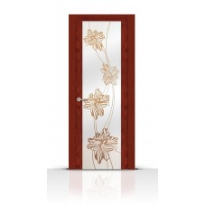 Дверь СитиДорс модель Нежность цвет Красное дерево зеркало