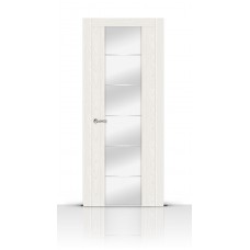 Дверь СитиДорс модель Виконт цвет Ясень белый зеркало