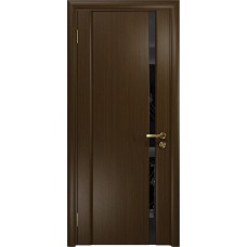 Дверь DioDoor Винтаж-1 венге черный триплекс Вьюнок глянцевый