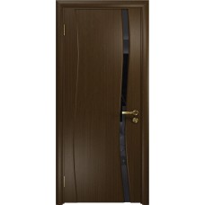 Дверь DioDoor Грация-1 венге черный триплекс Вьюнок глянцевый