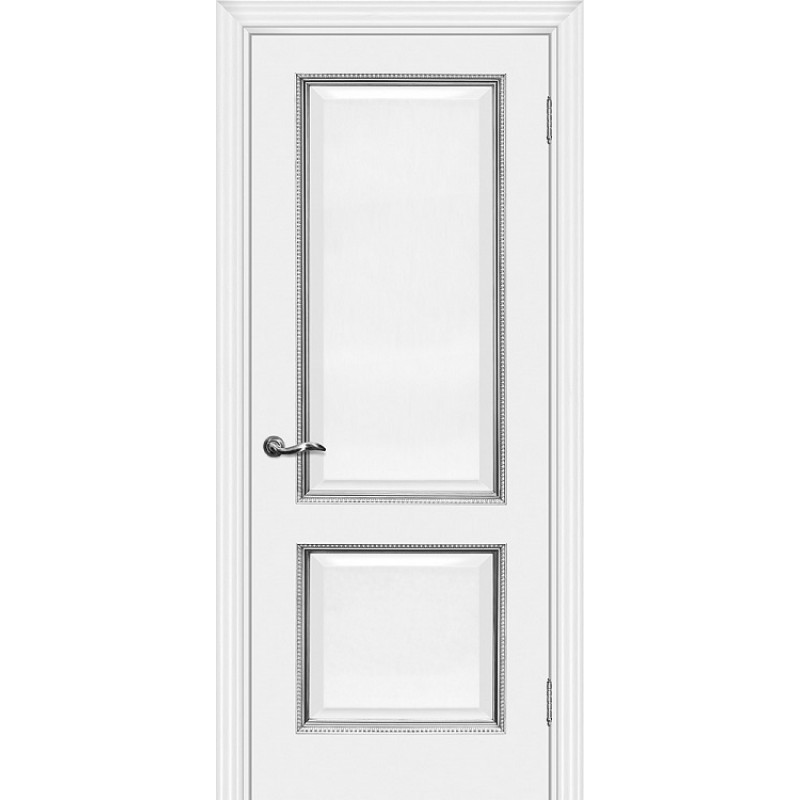 Межкомнатная Дверь МариаМ Мурано-1 Белый патина серебро