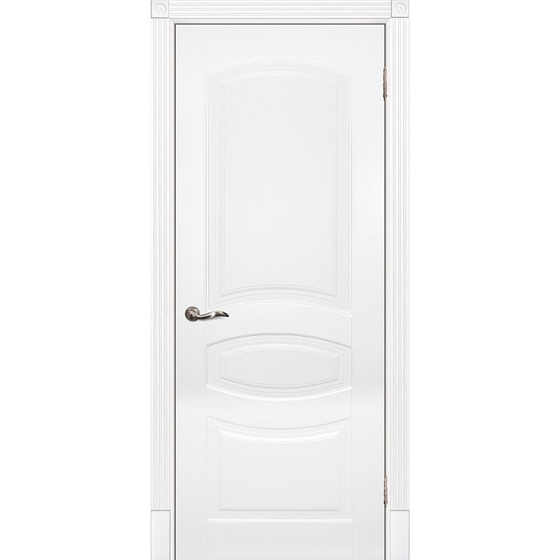 Межкомнатная дверь крашенная дверь Смальта-02 эмаль белая RAL 9003 ДГ