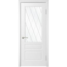 Межкомнатная дверь Скай-3 белая эмаль ДО